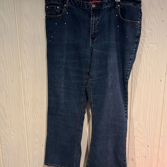 COSMO POLITAN SIZE 20 Jeans embellished  pockets and faux rhinestones - Picture 1 of 13